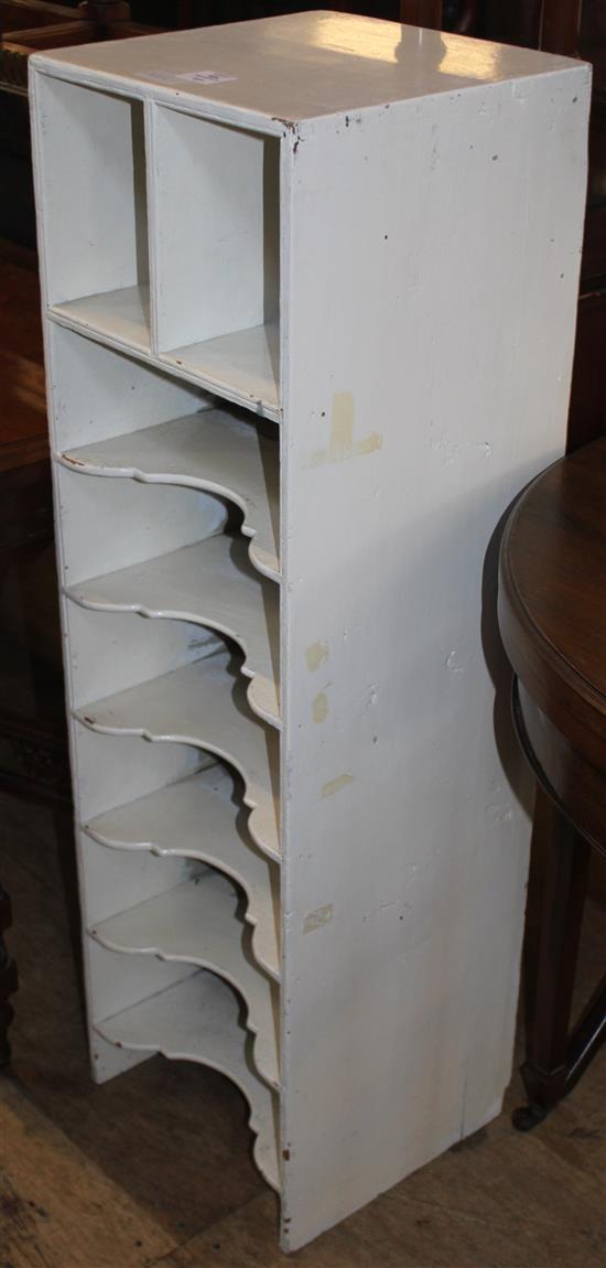 Painted open shelves